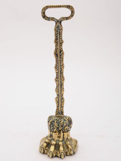 Nice Victorian Brass Lions Poor Doorstop Circa 1890