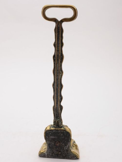 Nice Victorian Brass Lions Poor Doorstop Circa 1890