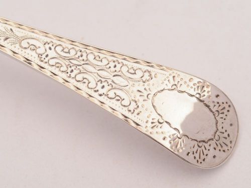 Lovely Pair of Georgian Silver Serving Spoons London 1780