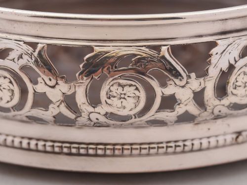 Lovely Edwardian Pair of Silver Plated Coasters Circa 1905