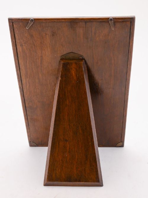 Fabulous Art Deco Silver and Oak Photo Frame Birmingham 1937