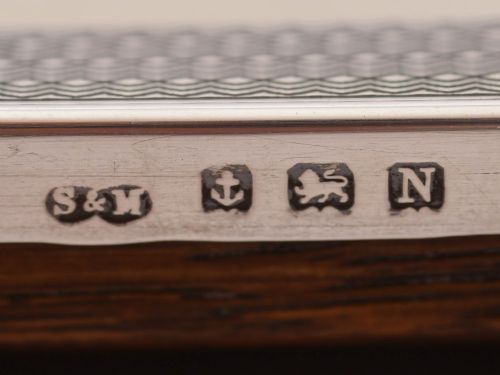 Fabulous Art Deco Silver and Oak Photo Frame Birmingham 1937