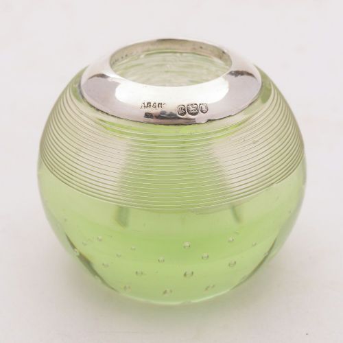 Fabulous Silver and Uranium Glass Matchstriker London 1905