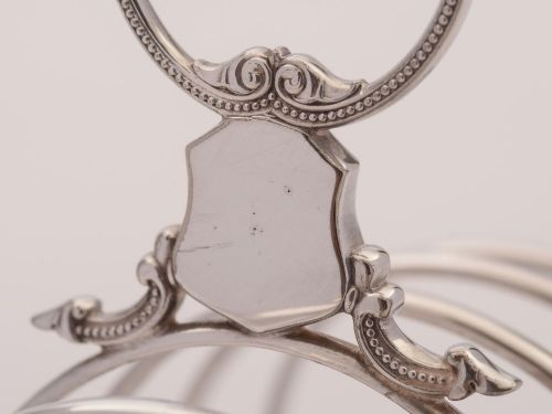 Nice Victorian Elkington Silver Plated Toast Rack 1885