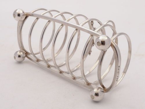 Nice Victorian Elkington Silver Plated Toast Rack 1885