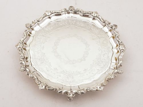 Nice Victorian Silver Plated Salver Circa 1880