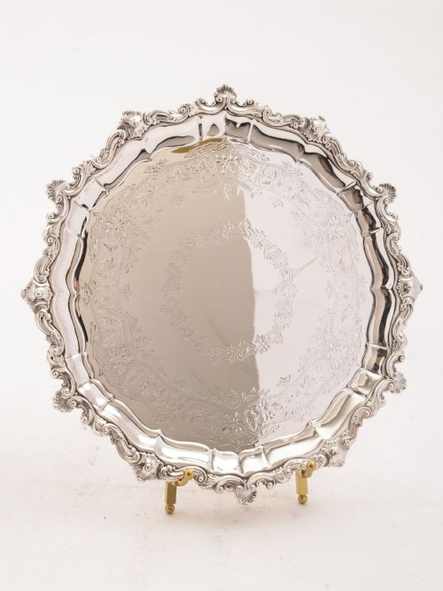 Nice Victorian Silver Plated Salver Circa 1880