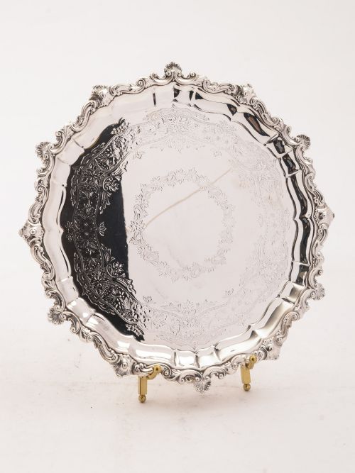 Nice Victorian Silver Plated Salver Circa 1880