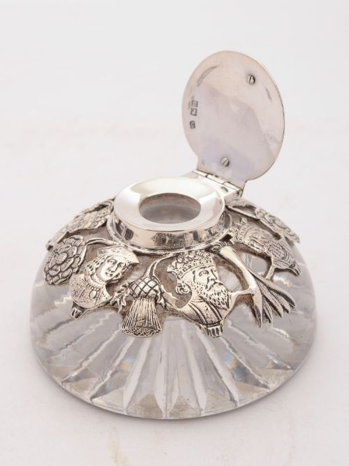 Fabululous Edward VII Coronation Inkpot London 1902