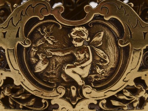 Stunning French Brass Letter/Document Rack Circa 1900