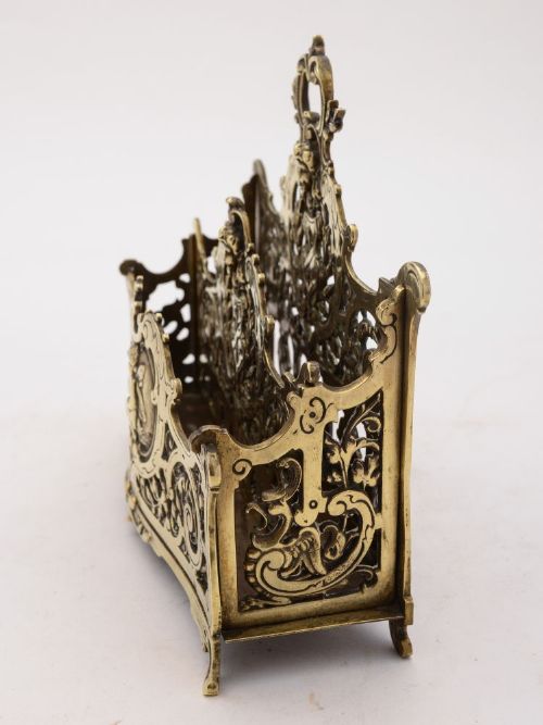 Stunning French Brass Letter/Document Rack Circa 1900