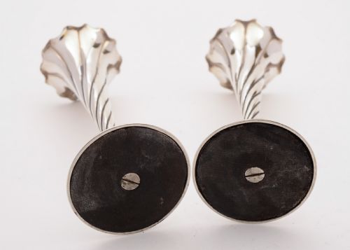 Beautiful Edwardian Pair of Silver Posey Vases London 1901