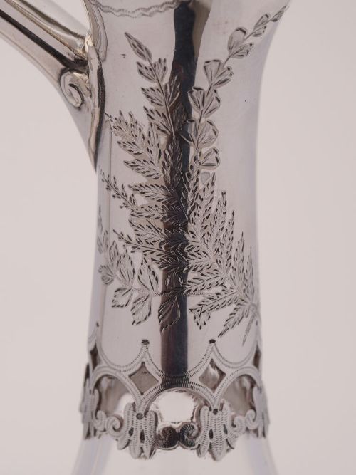 Fabulous Victorian Etched Peacock Claret Jug Circa 1890