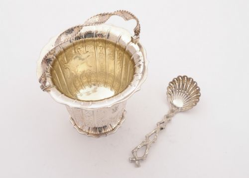 Fabulous Victorian Elkington Sugar Basket 1853