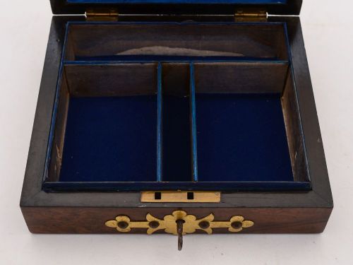 Nice Victorian Burr Walnut Card Box Circa 1890
