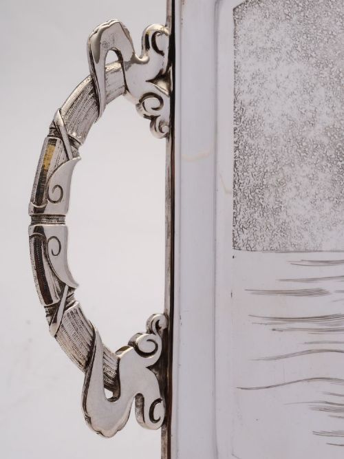 Stunning Victorian Elkington Silver Plated Tray 1880