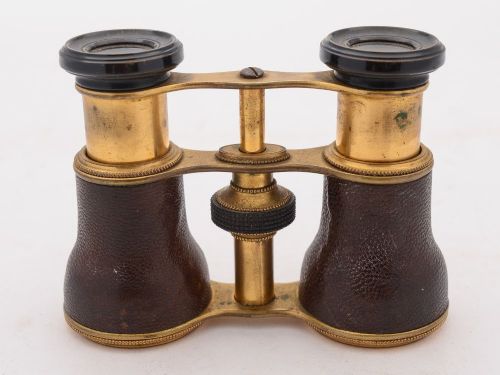 Nice Pair of Brass and Leather Opera Glasses Circa 1905