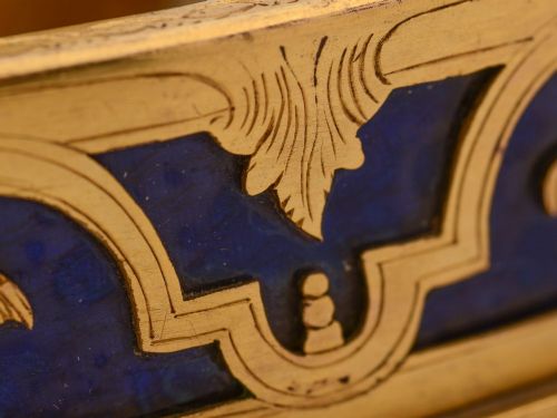 Stunning Victorian Brass and Glass Inkstand Circa 1880