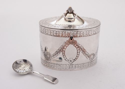 Wonderful Sheffield Plated Tea Caddy Circa 1790