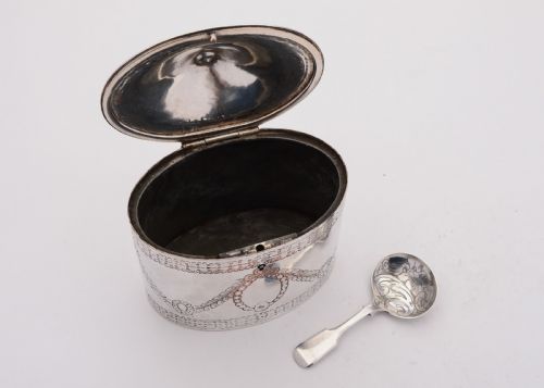 Wonderful Sheffield Plated Tea Caddy Circa 1790