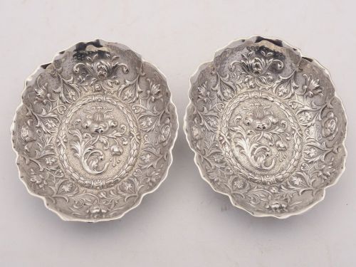 Pair of Superb Victorian Silver Dishes London 1892