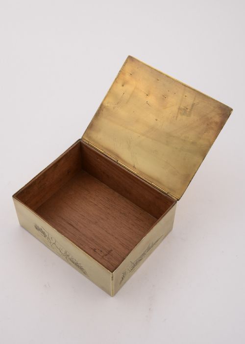 Nice German Brass Table Box Circa 1900