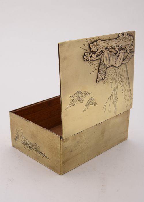 Nice German Brass Table Box Circa 1900