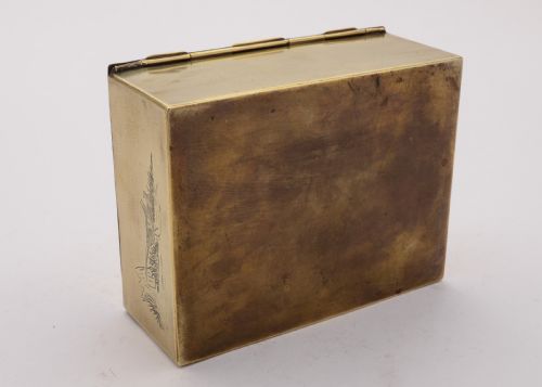 Nice German Brass Table Box Circa 1900