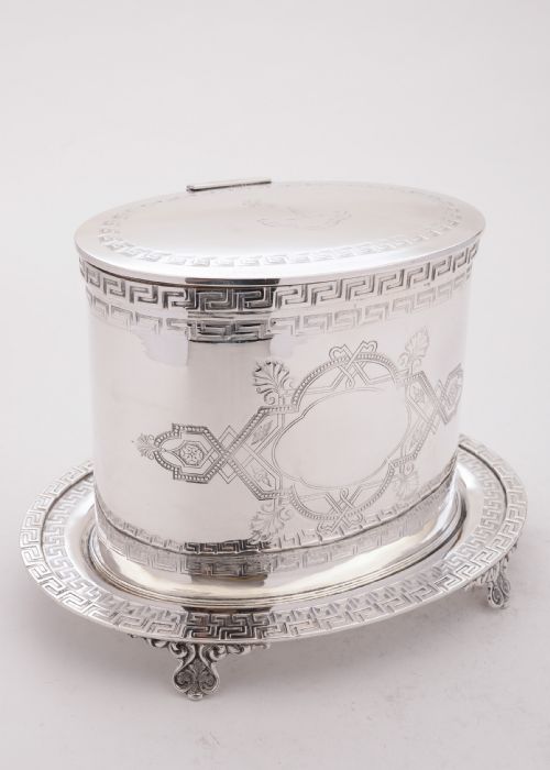 Lovely Victorian Silver Plated Biscuit Barrel Circa 1890