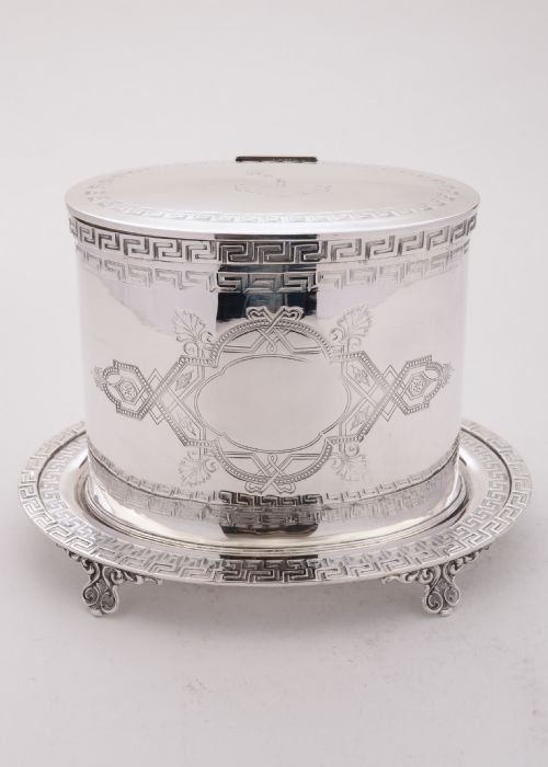 Lovely Victorian Silver Plated Biscuit Barrel Circa 1890