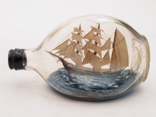 Nice Ship in Bottle Circa 1920