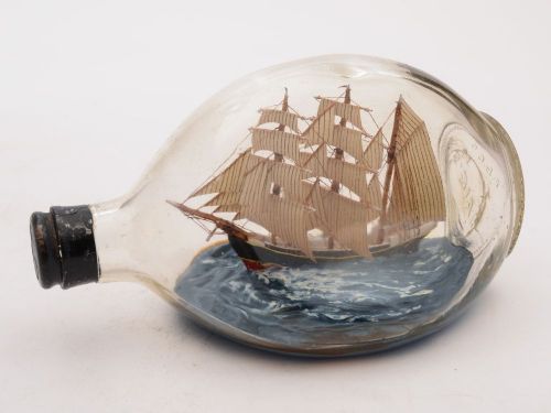 Nice Ship in Bottle Circa 1920