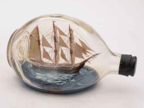 Nice Ship in Bottle Circa 1920