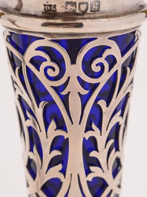 Gorgeous Art Nouveau Silver Vases London 1902