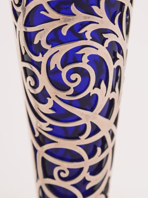 Gorgeous Art Nouveau Silver Vases London 1902