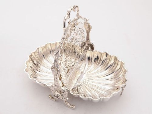Fabulous Victorian Silver Plated Folding Biscuit Box 1884