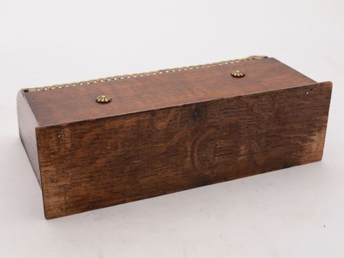 Lovely Edwardian brass and Oak Letter Rack Circa 1905