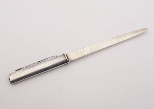 Nice Victorian Silver Letter Opener/Pen Knife Chester1899