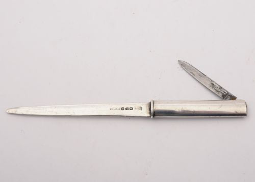 Nice Victorian Silver Letter Opener/Pen Knife Chester1899