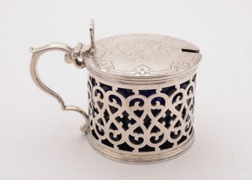 Fabulous Victorian Silver Mustard Pot London 1856