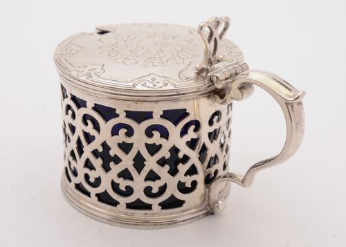Fabulous Victorian Silver Mustard Pot London 1856