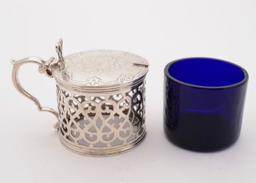 Fabulous Victorian Silver Mustard Pot London 1856