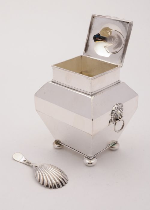 Good Edwardian Silver Plated Tea Caddy Circa 1905