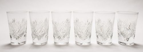 Lovely Edwardian Set of 6 Cut Glass Tumblers Circa 1905