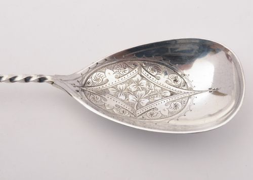 Lovely Edwardian Pair of Glass Handled Salad Servers Circa 1905