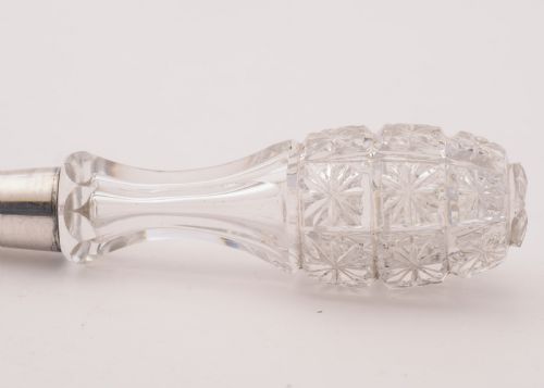 Lovely Edwardian Pair of Glass Handled Salad Servers Circa 1905