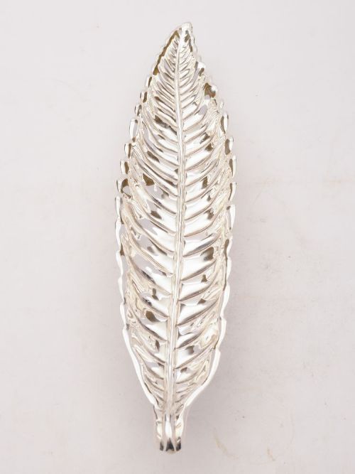 Unusual Edwardian Silver Plated Leaf Dish Circa 1905