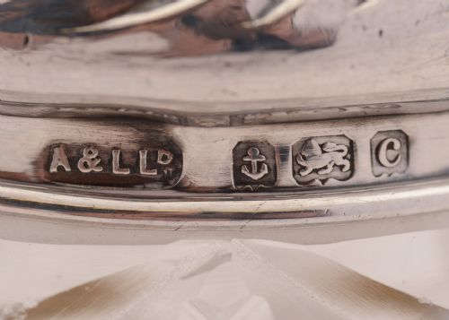 Lovely Pair of Edwardian Silver Topped Jars Birmingham 1902