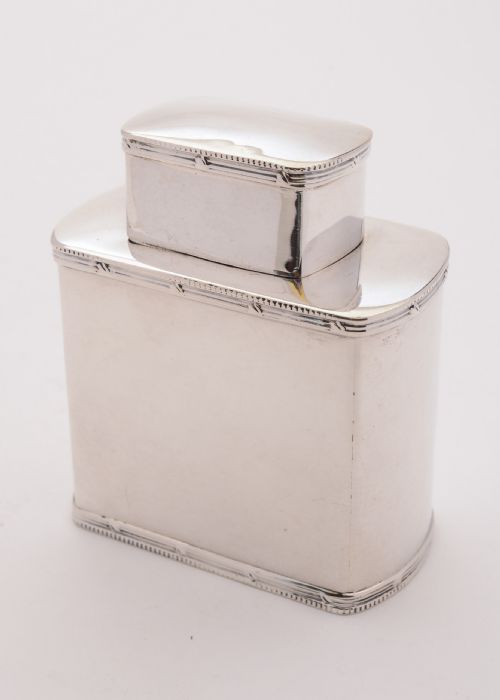 Good Silver Tea Caddy Birmingham 1913
