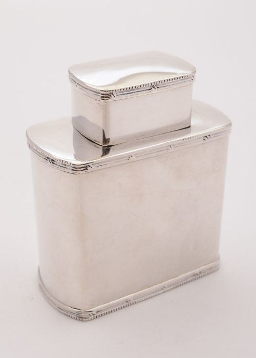 Good Silver Tea Caddy Birmingham 1913